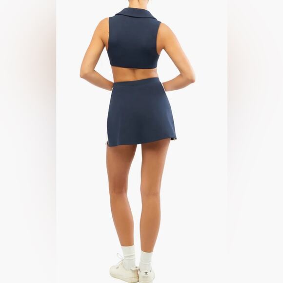 WeWoreWhat Polo Bra Crop Top Blue Medium NWT - Picture 6 of 12